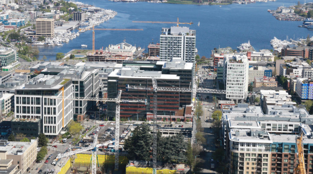 Troy Block during construction