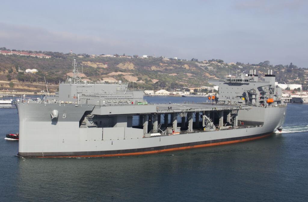 Large marine vessel on the sea