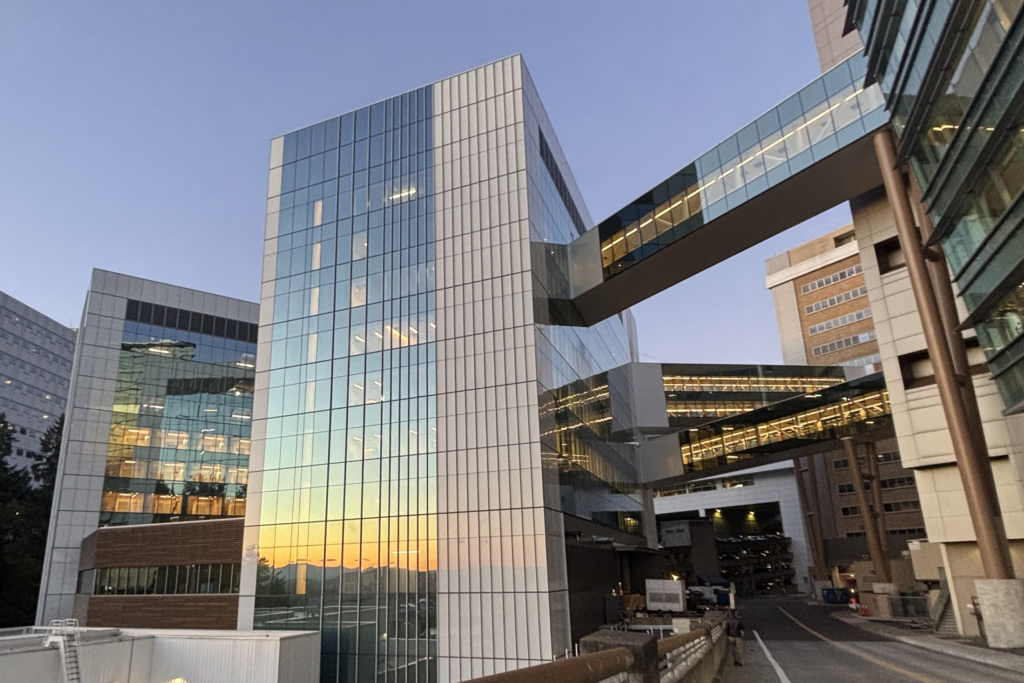 Exterior finished construction healthcare building