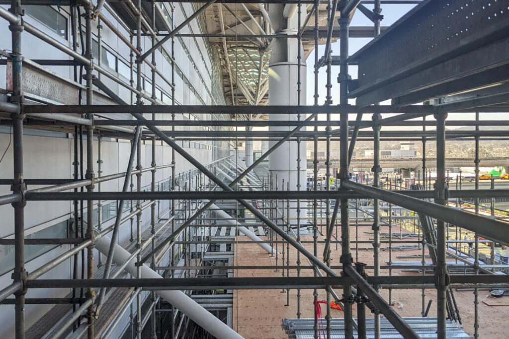 Scaffolding at airport in San Francisco