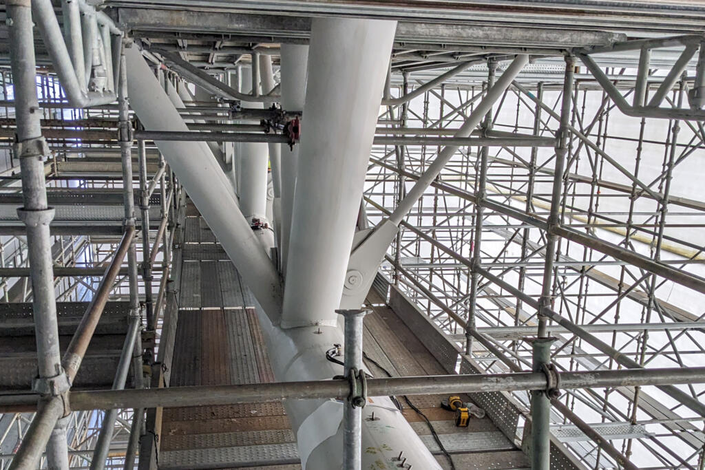 Scaffolding at airport in San Francisco
