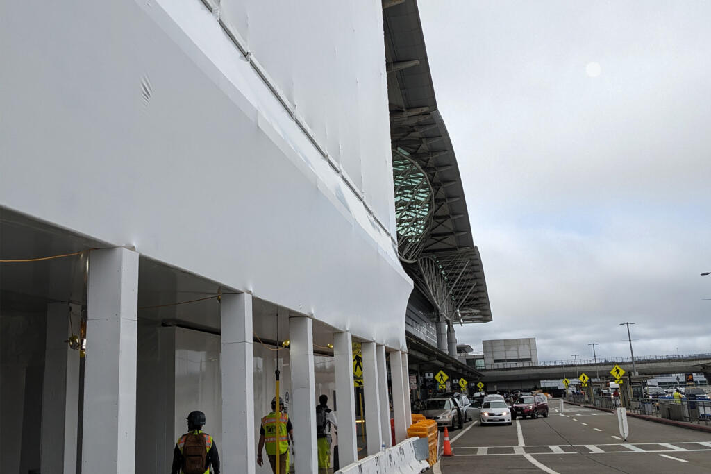 Scaffolding at airport in San Francisco